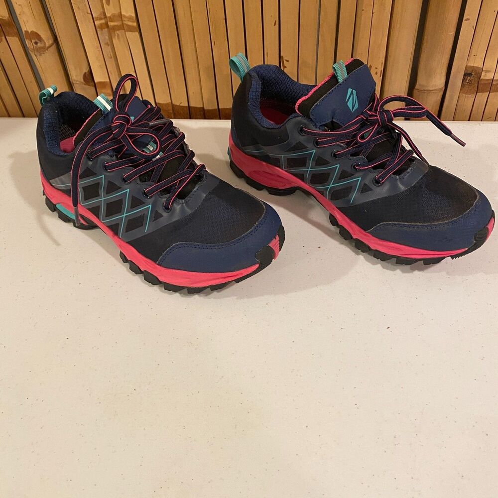 Zakti Springbock Waterproof Trail Running Shoes Women US 8 Hiking Blue Pink Teal